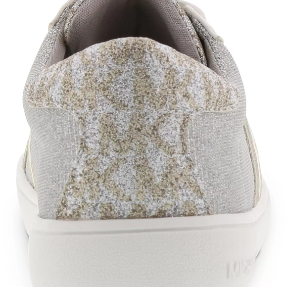 Michael Kors Toddler Girls Jem Square Sneakers in Silver-Gold Size 6 - Picture 6 of 16